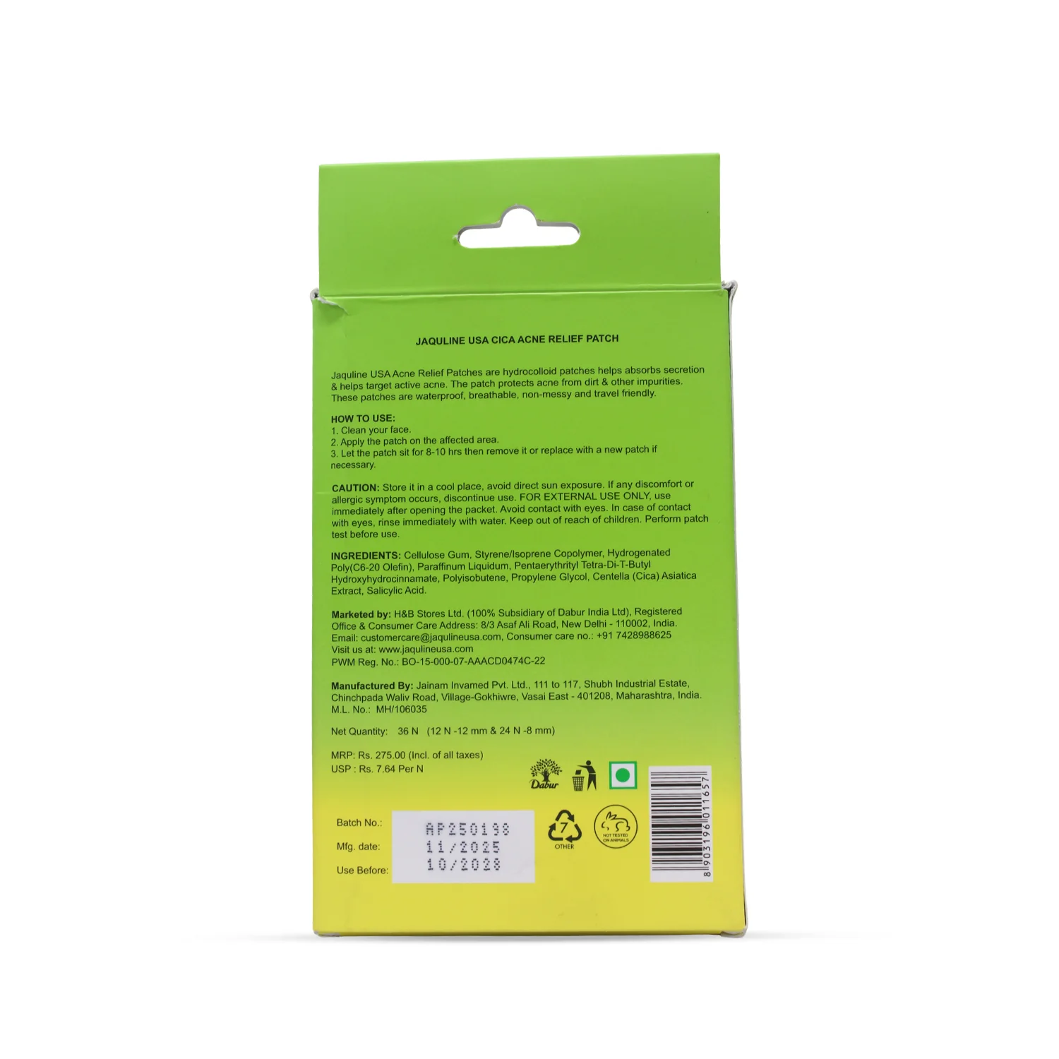 Jaquline USA Acne Relief Patch Cica - Image 6