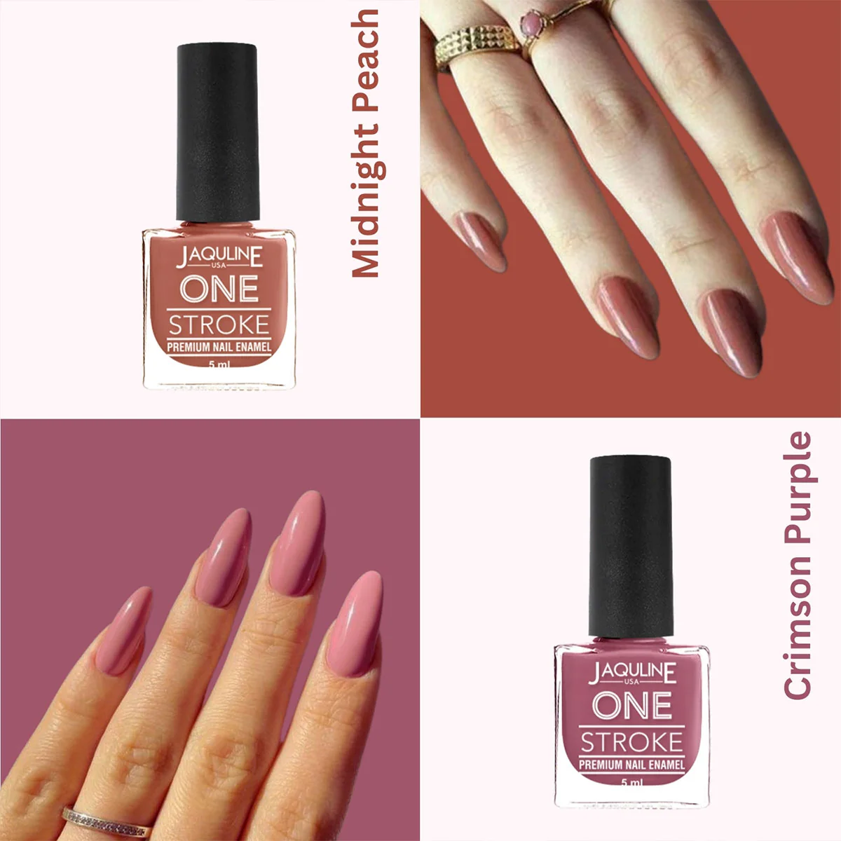 Jaquline USA Color Crush Matte Finish Nail Paint Set Of 4, 5Ml Each - Image 7